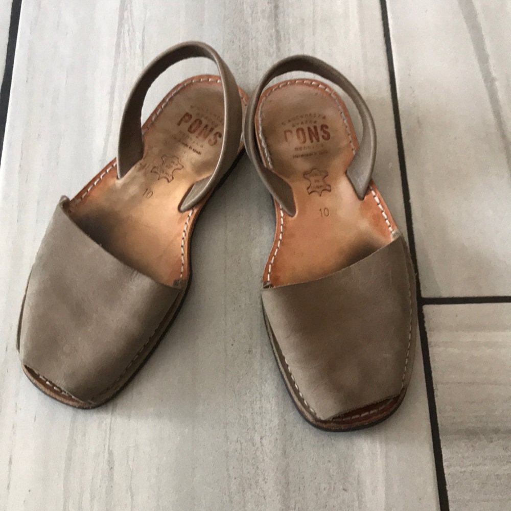 Pons Avarca Sandals Tan Leather 10